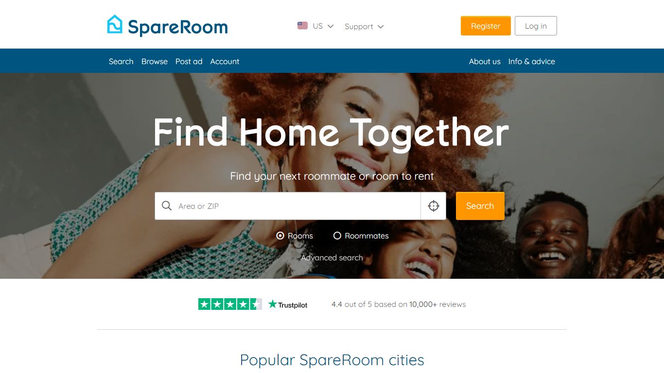 Rooms for Rent & Roommate Finder | SpareRoom